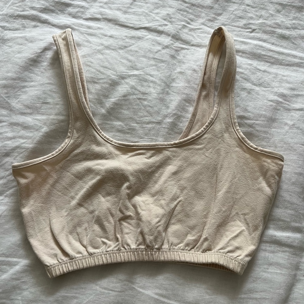 Topshop Cream Sleeveless Top